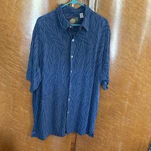 Cabana Shirt, Men's Silk Bamboo Blend, Natural Fibers, Resort Wear, Sz. XL